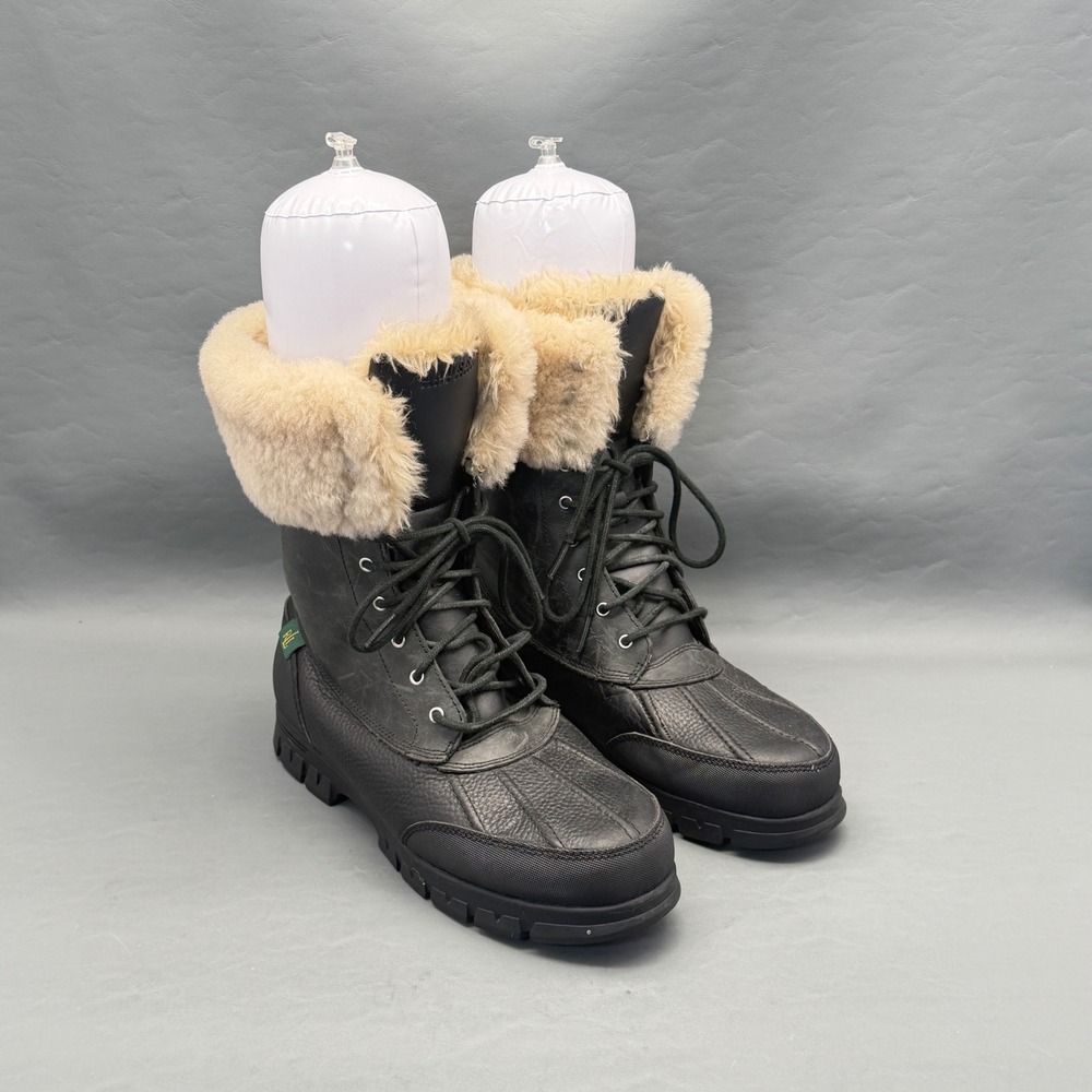 Lauren Ralph Lauren Quinta Boots Womens Size 10B Black Fur Lined Snow Winter